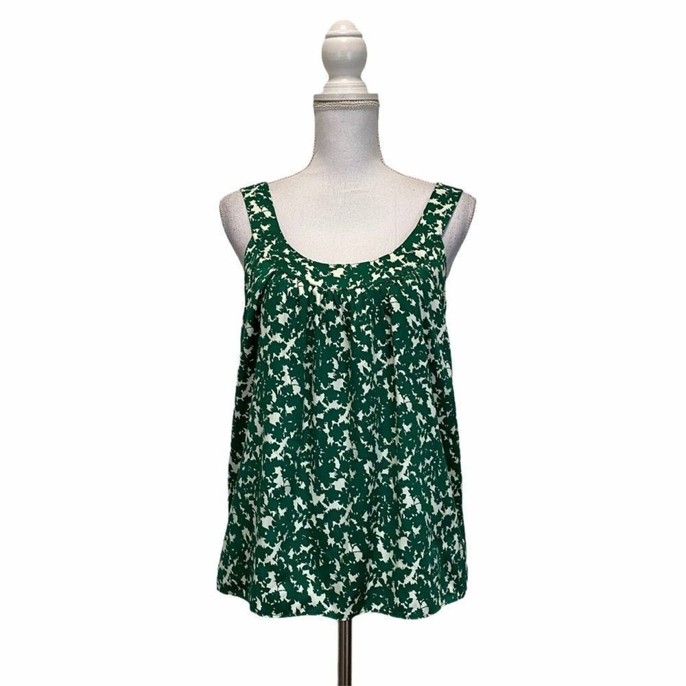 Banana Republic Factory Green Top Blouse Small Tank Forest Farmcore
